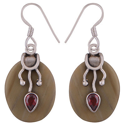 Gorgeous Work On Gemstone Garnet,Agate Pear,Oval Shape 925 Sterling Solid Silver Dangle Earrings - R2200023-7
