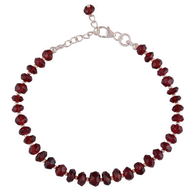 Stunning Rawa Between Garnet 925 Sterling Solid Silver Bracelet - R2300421-17