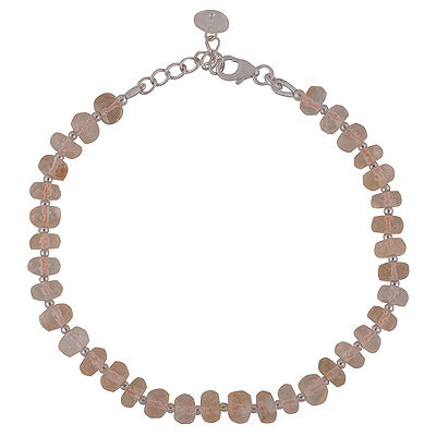 Stunning Rawa Between Citrine Round Shape 925 Sterling Solid Silver Bracelet - R2300421-25
