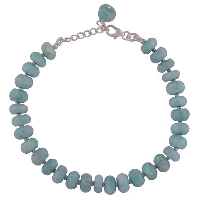 Stunning Rawa Between Amazonite 925 Sterling Solid Silver Bracelet - R2300421-555