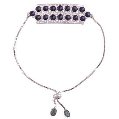 925 STERLING SILVER MYSTIC TOPAZ,LABRADORITE BRACELET - R2300456-10