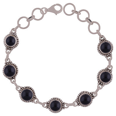 925 STERLING SILVER BLACK ONYX BRACELET - R2400072-8