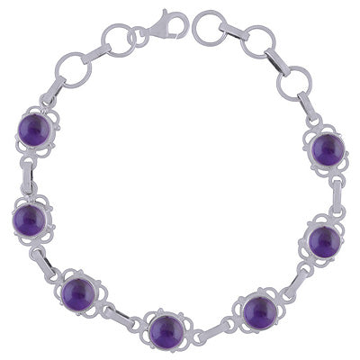 925 STERLING SILVER AMETHYST BRACELET - R2400074-1