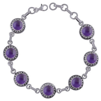 925 STERLING SILVER AMETHYST BRACELET - R2400077-1