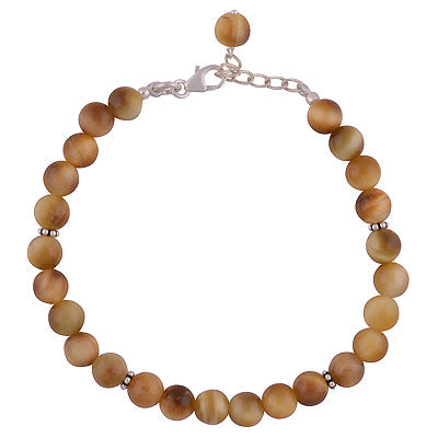 Beautiful Rawa In Between Loaded Gemstones Cats Eye Round Shape 925 Sterling Solid Silver Bracelet - R2400265-382