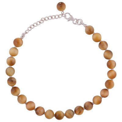 Stunning Rawa Between Cats Eye Round Shape 925 Sterling Solid Silver Bracelet - R2400266-51