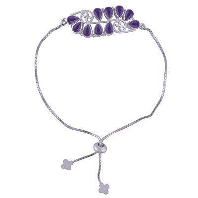 925 STERLING SILVER AMETHYST BRACELET - R2400497-1