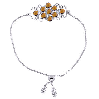 925 STERLING SILVER Tiger's Eye BRACELET - R2400498-12