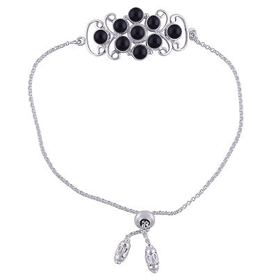925 STERLING SILVER BLACK ONYX BRACELET - R2400498-14