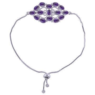 925 STERLING SILVER AMETHYST BRACELET - R2400499-1