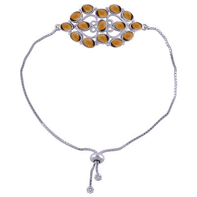 925 STERLING SILVER Tiger's Eye BRACELET - R2400499-13