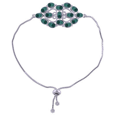 925 STERLING SILVER MALACHITE BRACELET - R2400499-14