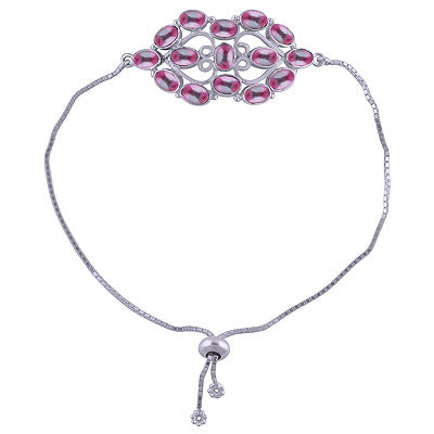 925 STERLING SILVER GARNET BRACELET - R2400499-3