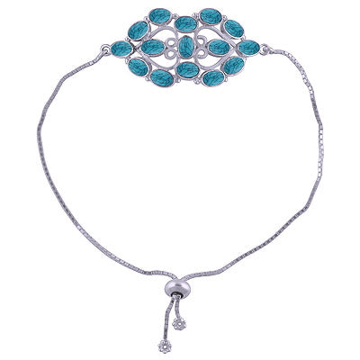 925 STERLING SILVER TURQUOISE BRACELET - R2400499-5