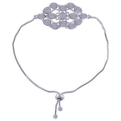 925 STERLING SILVER Rainbow Moonstone BRACELET - R2400499-7