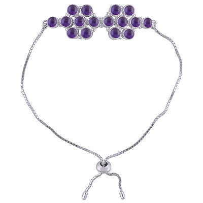 925 STERLING SILVER AMETHYST BRACELET - R2400500-1