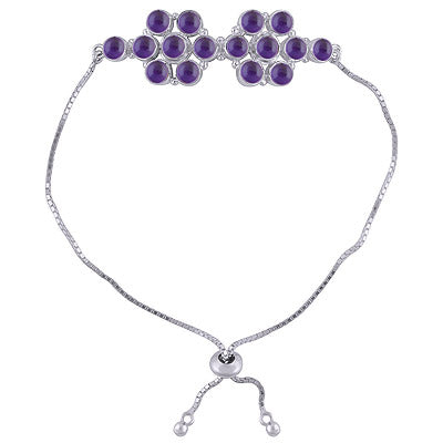 925 STERLING SILVER AMETHYST BRACELET - R2400500-16