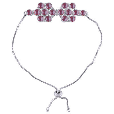 925 STERLING SILVER GARNET BRACELET - R2400500-4