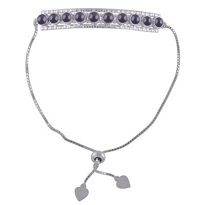925 STERLING SILVER GARNET BRACELET - R2400501-2