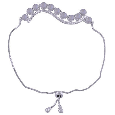 925 STERLING SILVER Rainbow Moonstone BRACELET - R2400503-7