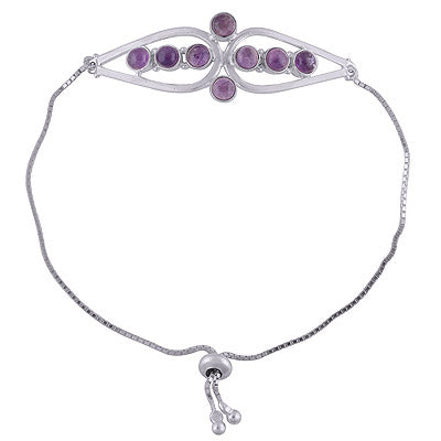 925 STERLING SILVER AMETHYST BRACELET - R2400504-1