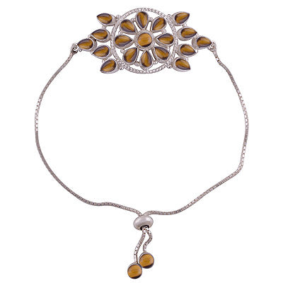 925 STERLING SILVER Tiger's Eye BRACELET - R2400507-13