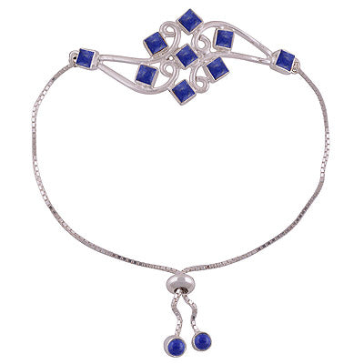925 STERLING SILVER LAPIS BRACELET - R2400508-10