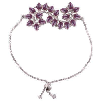 925 STERLING SILVER GARNET BRACELET - R2400509-5