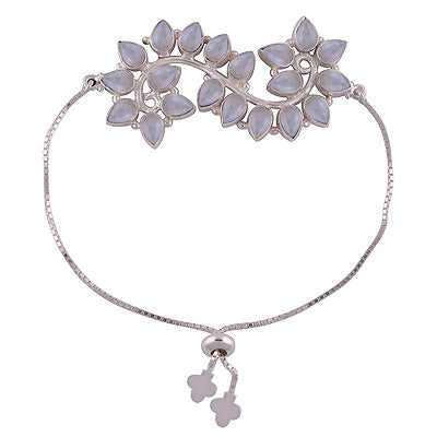 925 STERLING SILVER Rainbow Moonstone BRACELET - R2400509-7