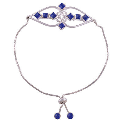 925 STERLING SILVER LAPIS BRACELET - R2400511-10