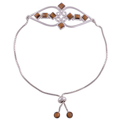 925 STERLING SILVER Tiger's Eye BRACELET - R2400511-12