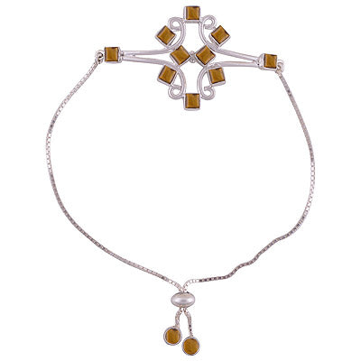 925 STERLING SILVER Tiger's Eye BRACELET - R2400512-11