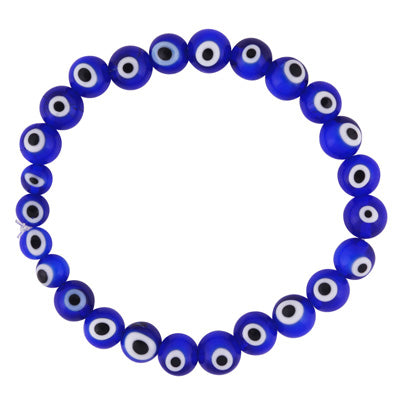 Stunning Gemstone Beads Evil Eye Round Shape Stone Bracelets - R2400528-2