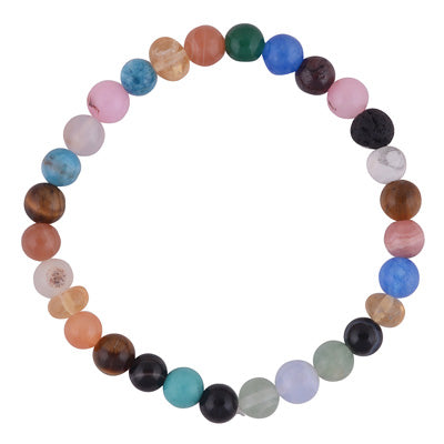 Alluring Gemstone Beads Citrine,Turquoise,Rose Quartz,Rhodochrosite,Onyx Stone Bracelets - R2400530-4