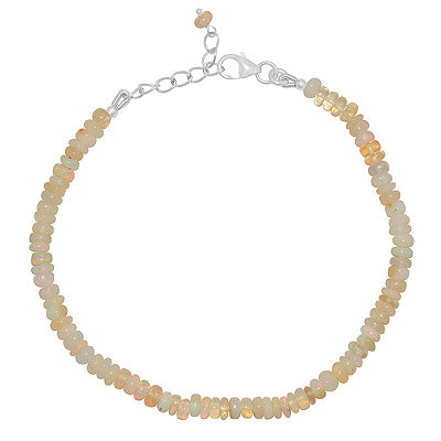Beautiful Rawa Work in Between Ethiopian Opal Round Shape 925 Sterling Solid Silver Bracelet - R2400537-1