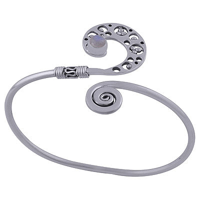 925 Sterling Silver Rainbow Moonstone Bangle - R2800138-4