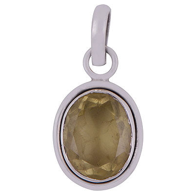 Gorgeous Setting Around Lemon Topaz Oval Shape 925 Sterling Solid Silver Pendant - R300273-10