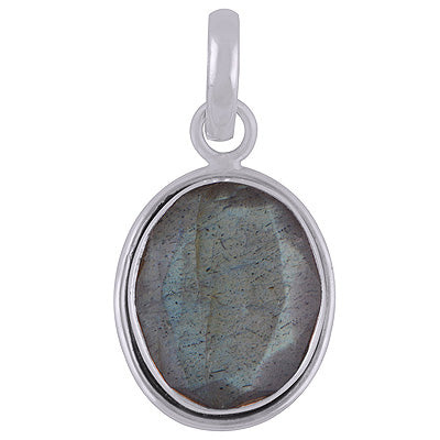 Gorgeous Setting Around Labradorite Oval Shape 925 Sterling Solid Silver Pendant - R300273-7