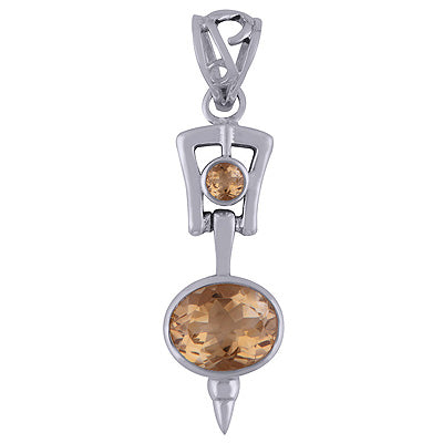 Citrine 925 Sterling Silver Pendant - R300418-41