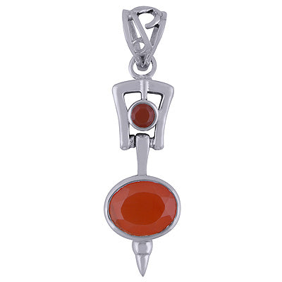 Carnelian 925 Sterling Silver Pendant - R300418-61