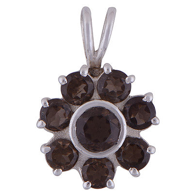 Smoky Topaz 925 Sterling Silver Pendant - R300427-47