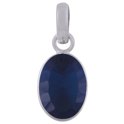 Gorgeous Plain Cubic Zirconia Oval Shape 925 Sterling Solid Silver Pendant - R300603-294