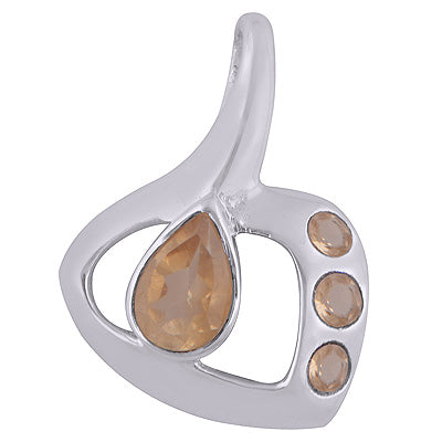 Citrine 925 Sterling Silver Pendant - R300611-21