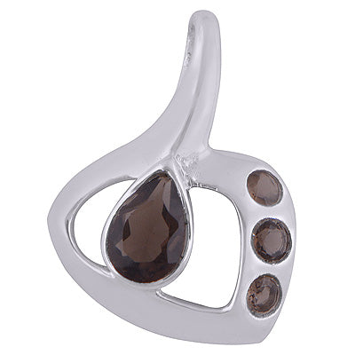 Smoky Topaz 925 Sterling Silver Pendant - R300611-23