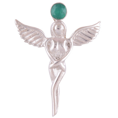 Green Onyx 925 Sterling Silver Pendant - R300669-15
