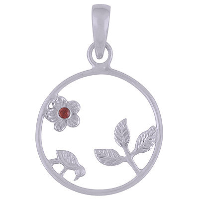 Garnet 925 Sterling Silver Pendant - R300679-9