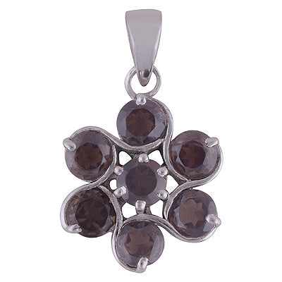 Smoky Topaz 925 Sterling Silver Pendant - R300682-83