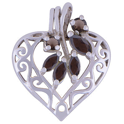 Smoky Topaz 925 Sterling Silver Pendant - R300708-138