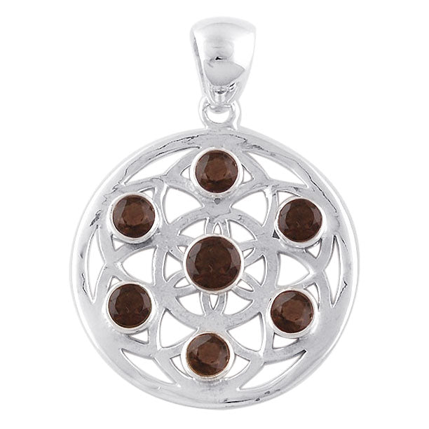 Smoky Topaz 925 Sterling Silver Pendant - R300729-22