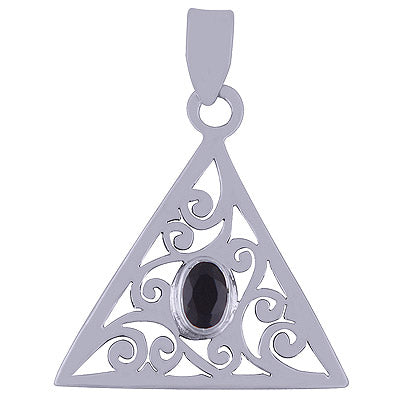Black Onyx 925 Sterling Silver Pendant - R300796-74